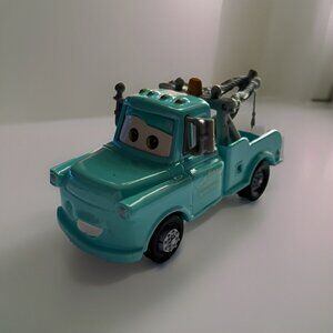 Disney Store Cars Pull N Race Tow Mater Die Cast Vehicle Toy Aqua Blue Truck